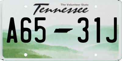 TN license plate A6531J