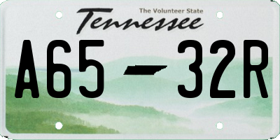 TN license plate A6532R