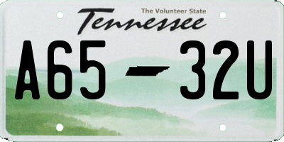 TN license plate A6532U