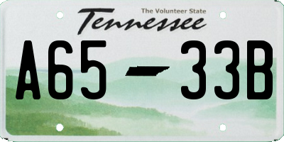 TN license plate A6533B