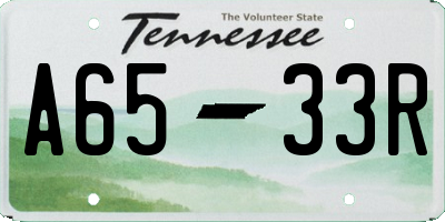 TN license plate A6533R