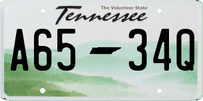 TN license plate A6534Q