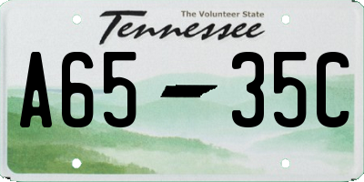 TN license plate A6535C