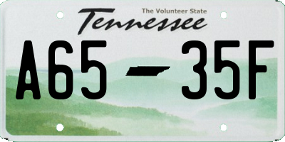 TN license plate A6535F