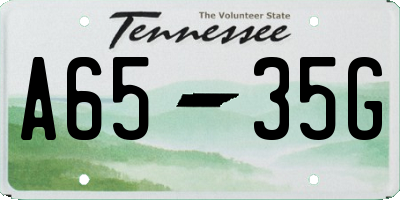 TN license plate A6535G