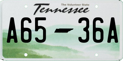 TN license plate A6536A