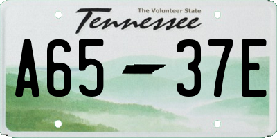 TN license plate A6537E