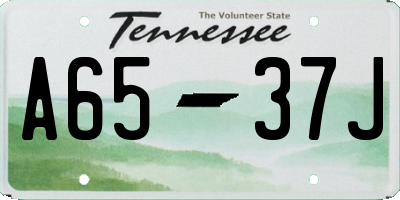 TN license plate A6537J