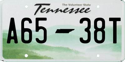 TN license plate A6538T