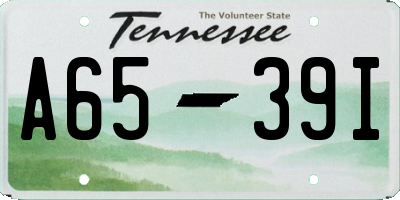 TN license plate A6539I