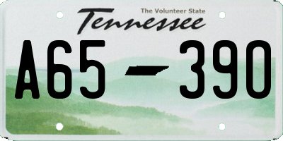 TN license plate A6539O