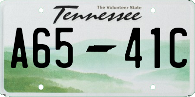 TN license plate A6541C