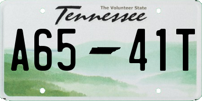 TN license plate A6541T