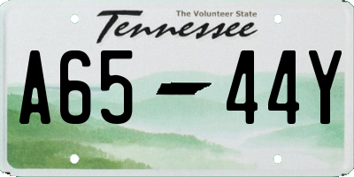 TN license plate A6544Y