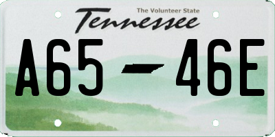 TN license plate A6546E