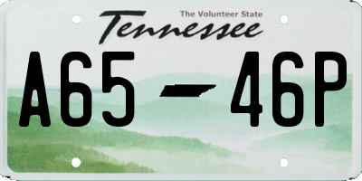 TN license plate A6546P