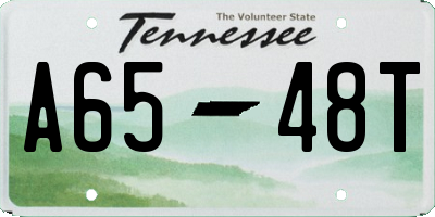 TN license plate A6548T