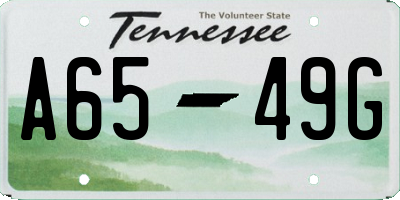 TN license plate A6549G