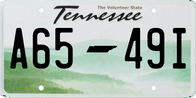 TN license plate A6549I