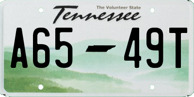 TN license plate A6549T