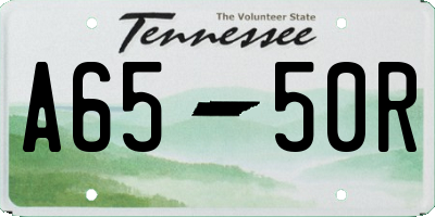 TN license plate A6550R
