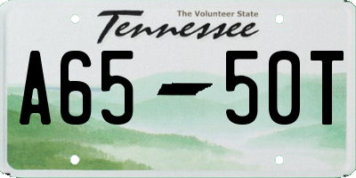 TN license plate A6550T