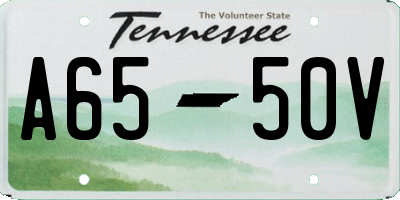 TN license plate A6550V