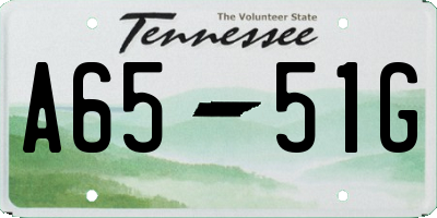 TN license plate A6551G