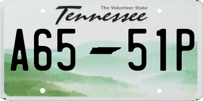 TN license plate A6551P