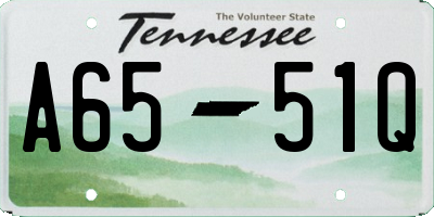 TN license plate A6551Q