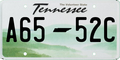 TN license plate A6552C