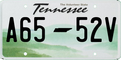 TN license plate A6552V