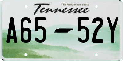 TN license plate A6552Y