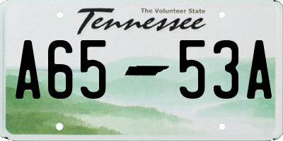 TN license plate A6553A