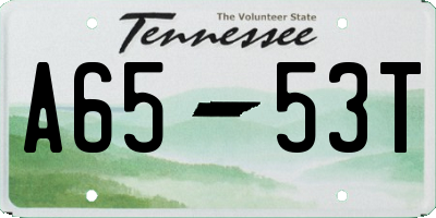 TN license plate A6553T