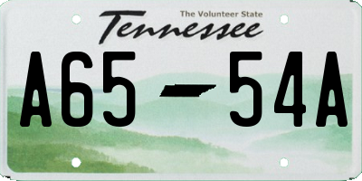 TN license plate A6554A