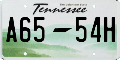 TN license plate A6554H