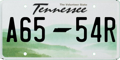 TN license plate A6554R