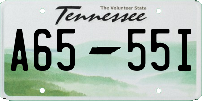 TN license plate A6555I