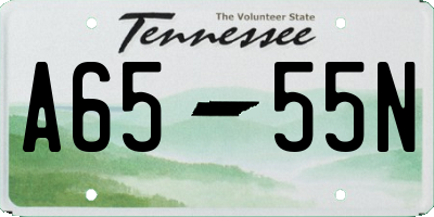 TN license plate A6555N