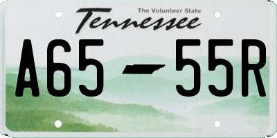 TN license plate A6555R