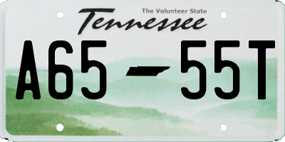 TN license plate A6555T