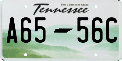 TN license plate A6556C