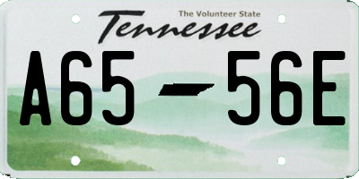 TN license plate A6556E