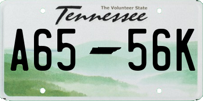 TN license plate A6556K