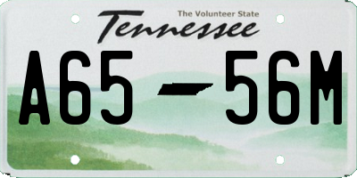 TN license plate A6556M