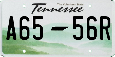 TN license plate A6556R