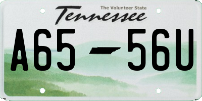 TN license plate A6556U
