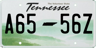 TN license plate A6556Z