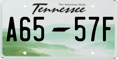 TN license plate A6557F